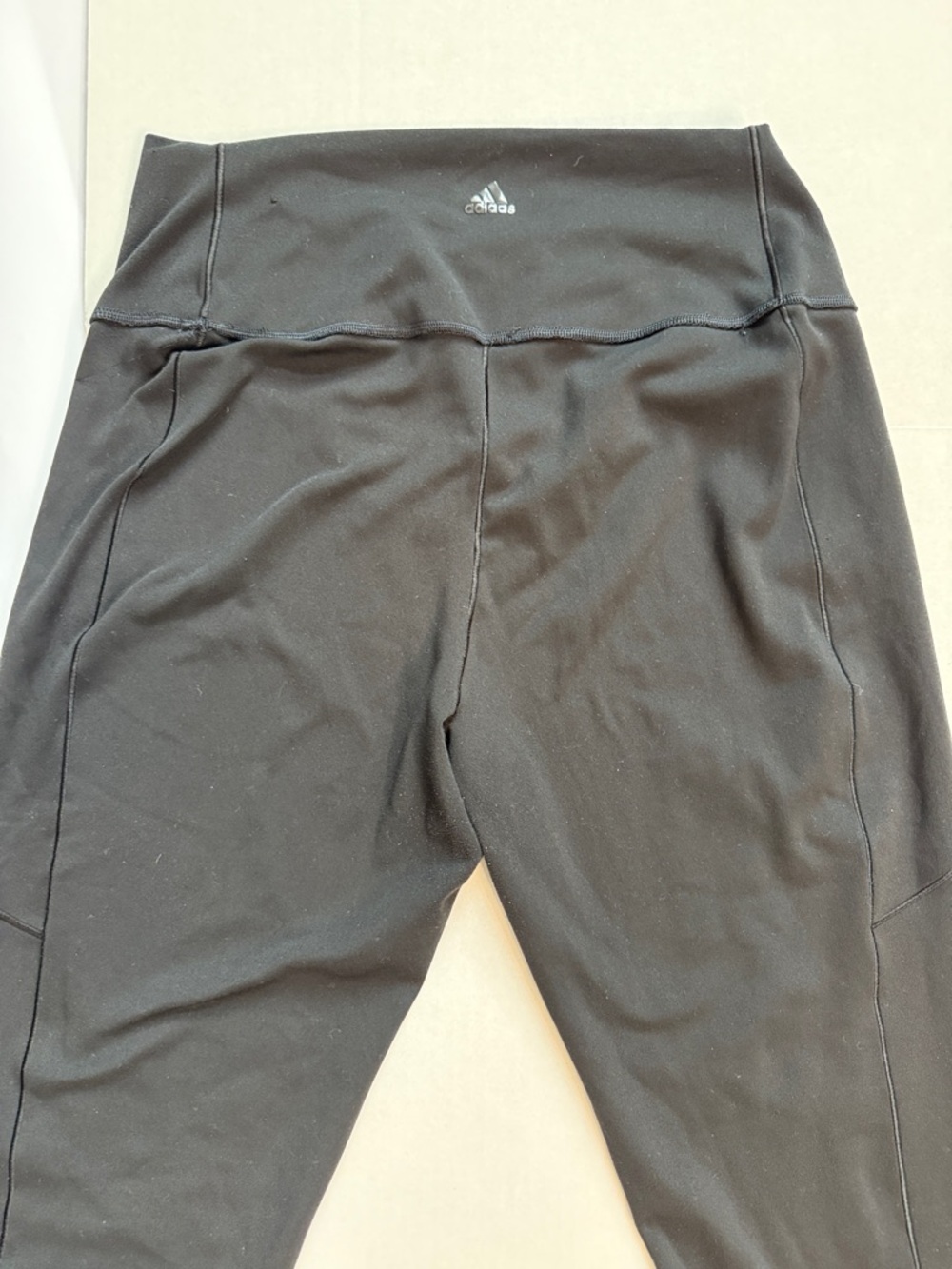 Adidas High-Rise Workout Leggings Cropped Black size Large - Picture 11 of 13